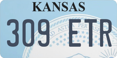 KS license plate 309ETR