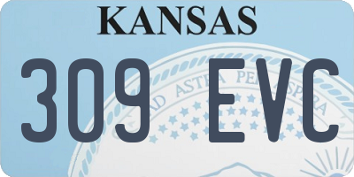 KS license plate 309EVC