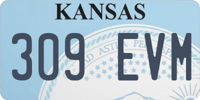 KS license plate 309EVM
