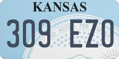 KS license plate 309EZO