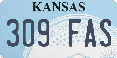 KS license plate 309FAS