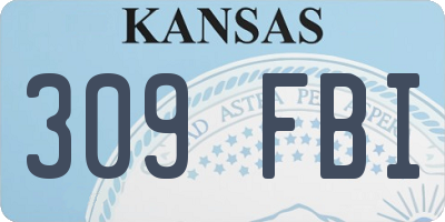 KS license plate 309FBI
