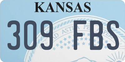 KS license plate 309FBS