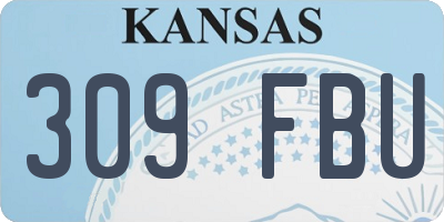 KS license plate 309FBU