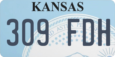 KS license plate 309FDH