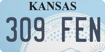 KS license plate 309FEN