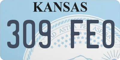 KS license plate 309FEO