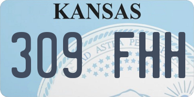 KS license plate 309FHH
