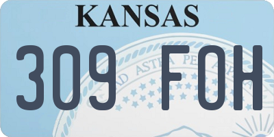 KS license plate 309FOH