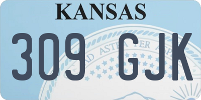 KS license plate 309GJK