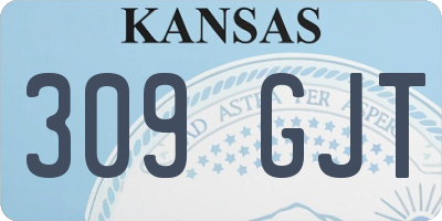 KS license plate 309GJT