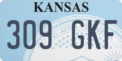 KS license plate 309GKF