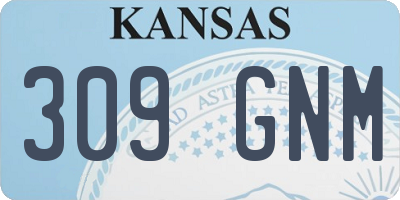 KS license plate 309GNM
