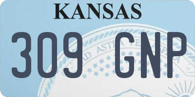 KS license plate 309GNP