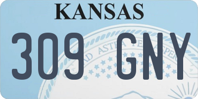 KS license plate 309GNY