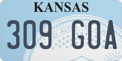 KS license plate 309GOA