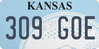 KS license plate 309GOE