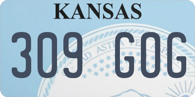 KS license plate 309GOG