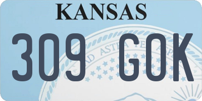 KS license plate 309GOK