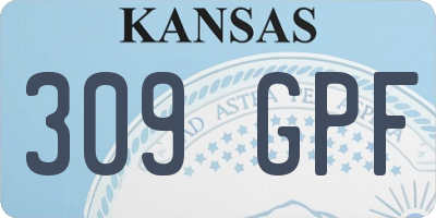 KS license plate 309GPF