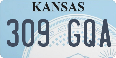 KS license plate 309GQA
