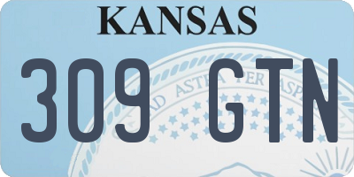 KS license plate 309GTN