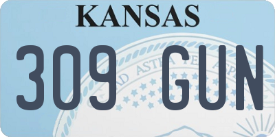 KS license plate 309GUN