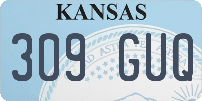 KS license plate 309GUQ