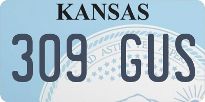 KS license plate 309GUS