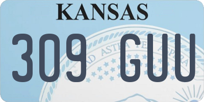 KS license plate 309GUU
