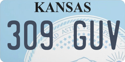 KS license plate 309GUV