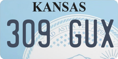 KS license plate 309GUX