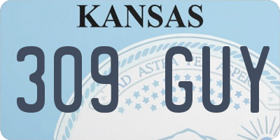 KS license plate 309GUY