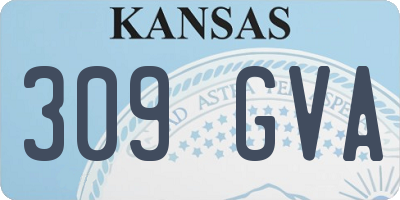 KS license plate 309GVA