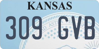 KS license plate 309GVB