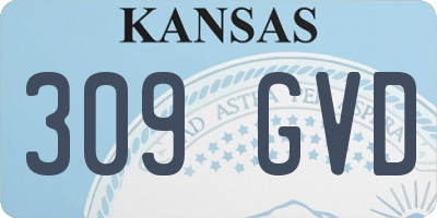 KS license plate 309GVD