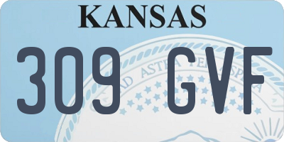 KS license plate 309GVF