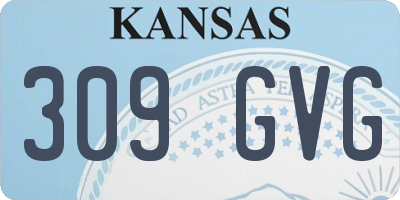 KS license plate 309GVG