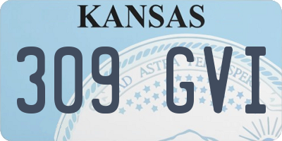 KS license plate 309GVI