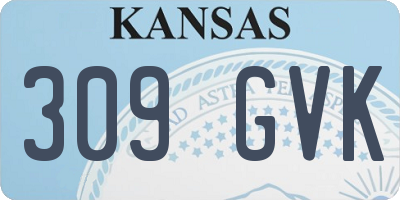 KS license plate 309GVK