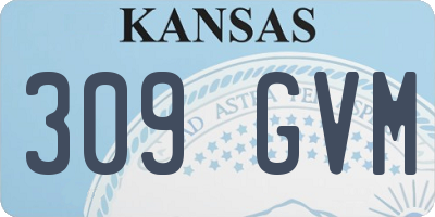 KS license plate 309GVM