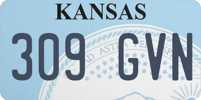 KS license plate 309GVN