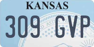 KS license plate 309GVP