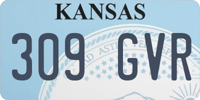KS license plate 309GVR