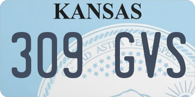 KS license plate 309GVS
