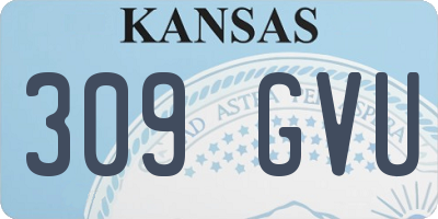 KS license plate 309GVU