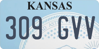 KS license plate 309GVV