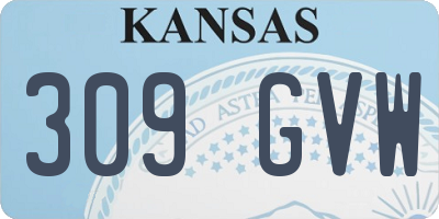KS license plate 309GVW