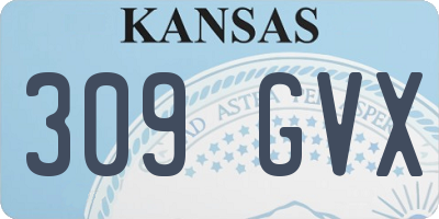 KS license plate 309GVX