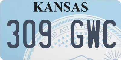 KS license plate 309GWC